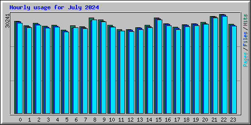 Hourly usage for July 2024